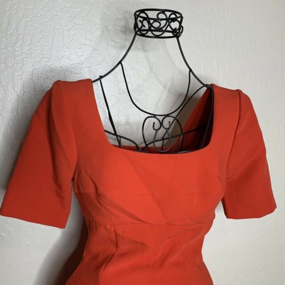 Cooper St Red Hailey Square-neck Midi Sheath Dress - Picture 4 of 7